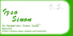izso simon business card